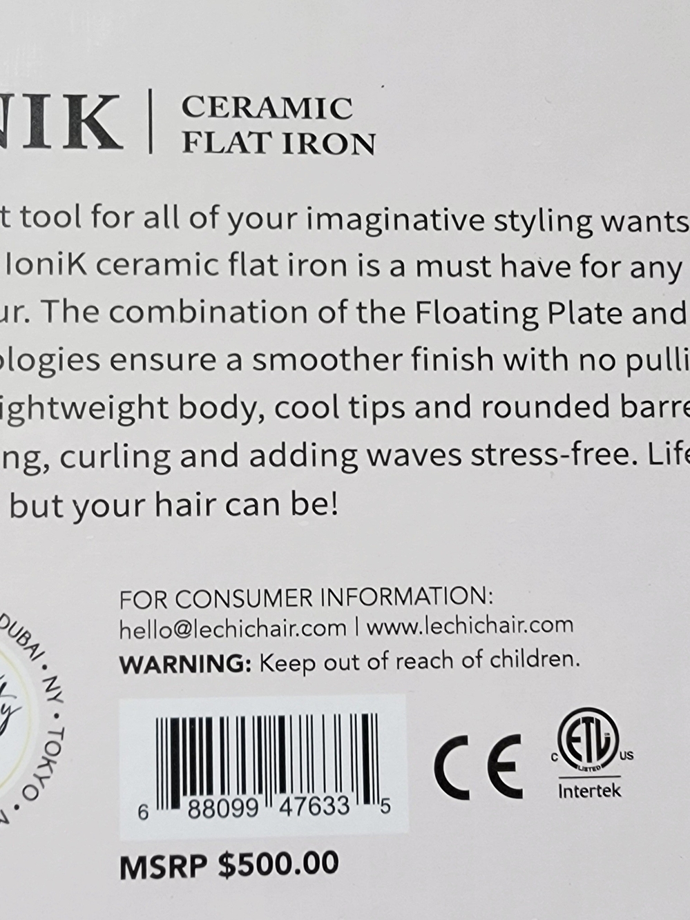 Le Chic 4-Piece Bundle: Repairing Caviar Set, Elixer Drops And Ceramic Flat Iron - Picture 13 of 16